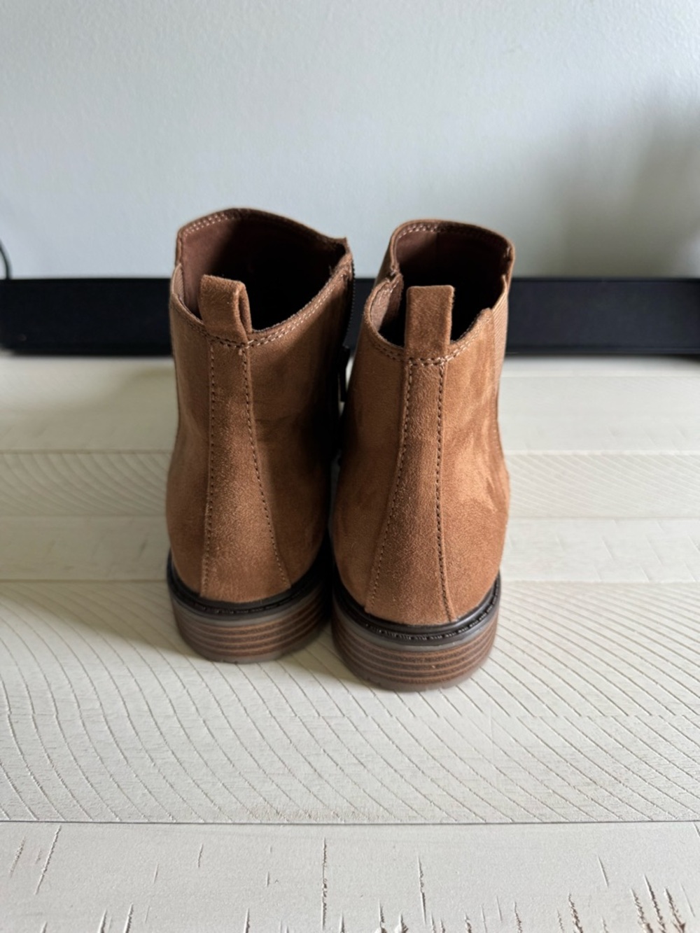 Women's Brown Suede Ankle Boots - Picture 2 of 3